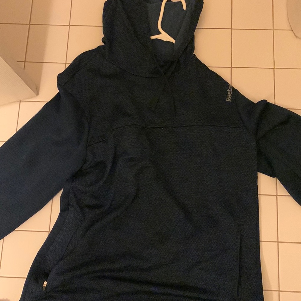 Reebok Men’s XL Hoodie/Sweatshirt Navy Blue